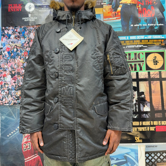 SUPREME FW24 WASHED FLIGHT SATIN N-3B PARKA