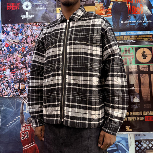 SUPREME FW24 QUILTED FLANNEL ZIP UP SHIRT