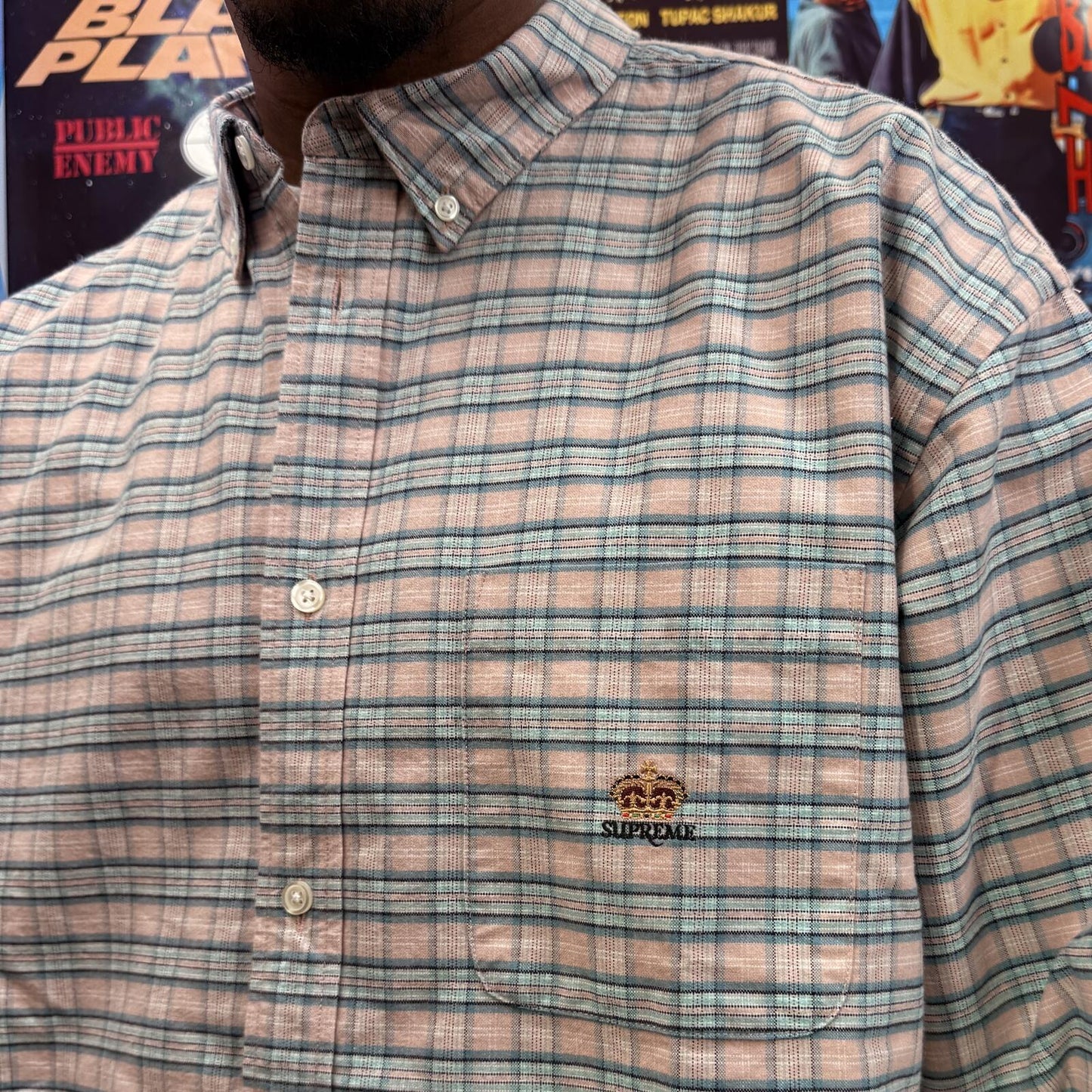 SUPREME FW25 LOOSE FIT FLANNEL OXFORD SHIRT