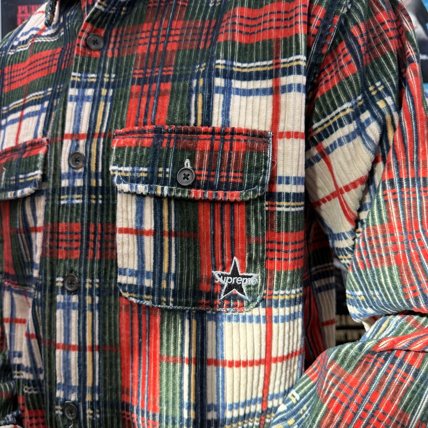 SUPREME SS22 CORDUROY SHIRT