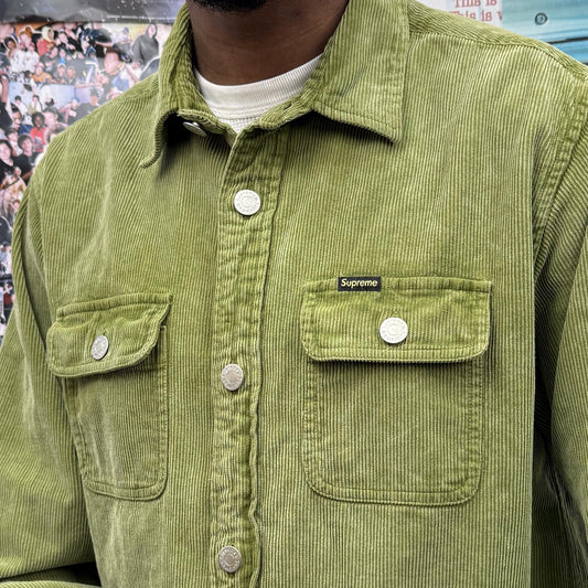 SUPREME SS21 WASHED CORDUROY SHIRT