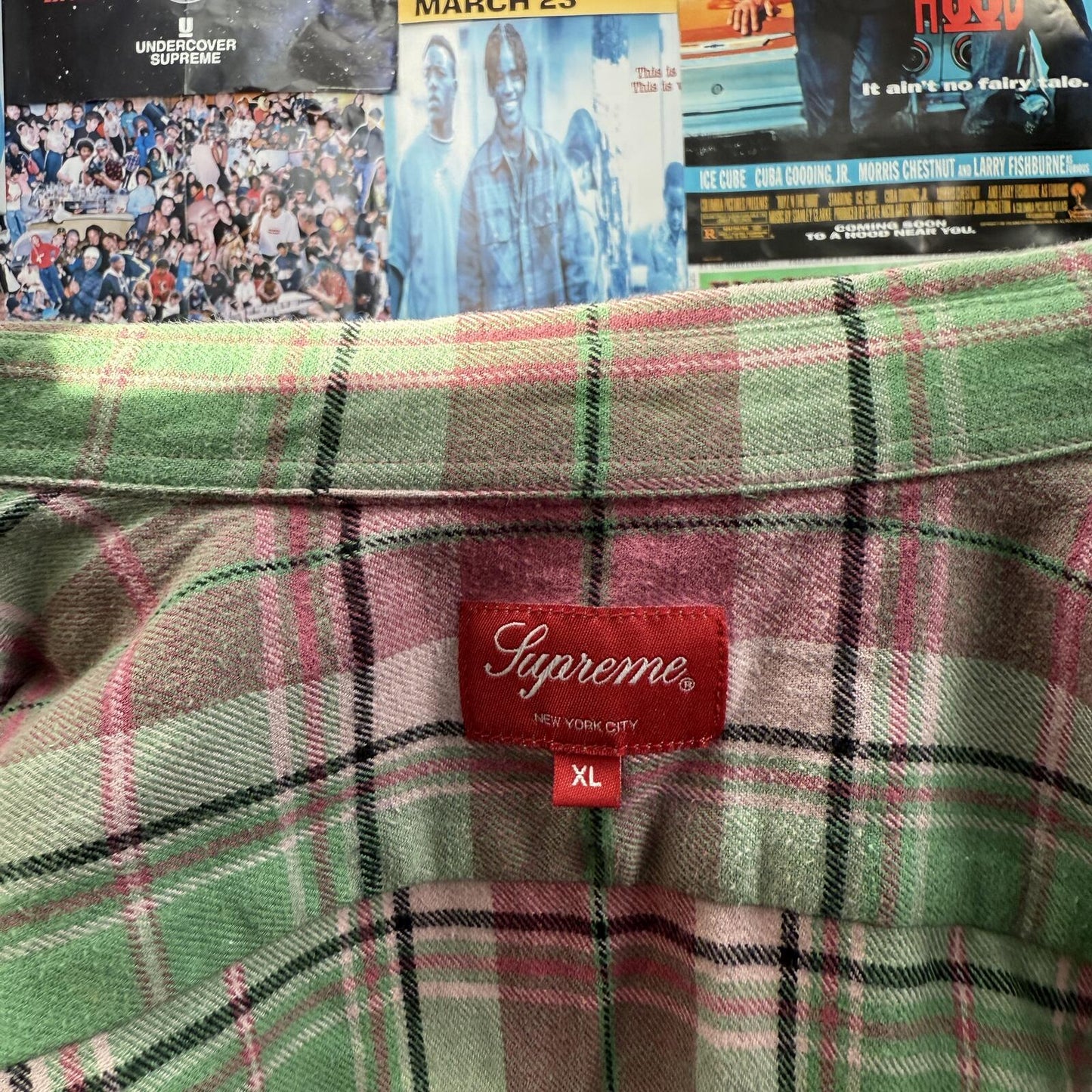 SUPREME FW22 PLAID FLANNEL SHIRT