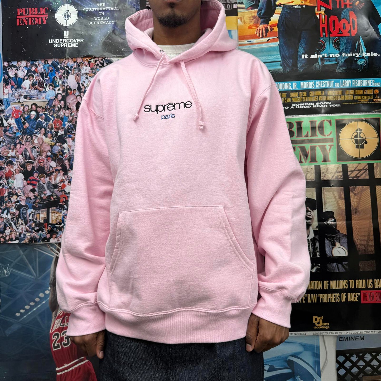 SUPREME FW25 PARIS CLASSIC LOGO SHOP HOODIE