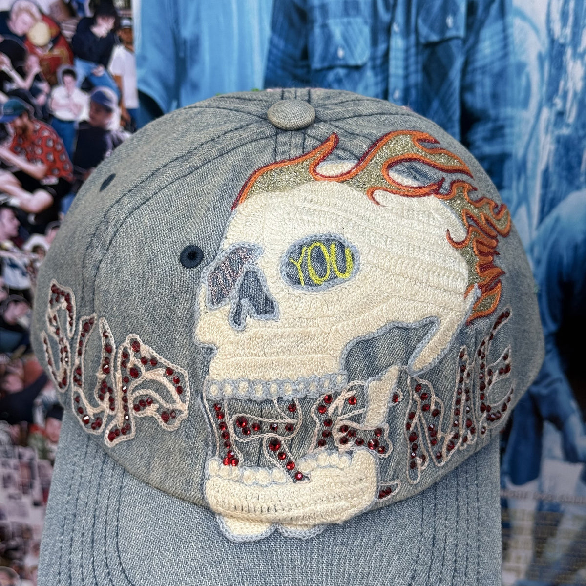 SUPREME SS26 WFST 6 PANEL DENIM CAP