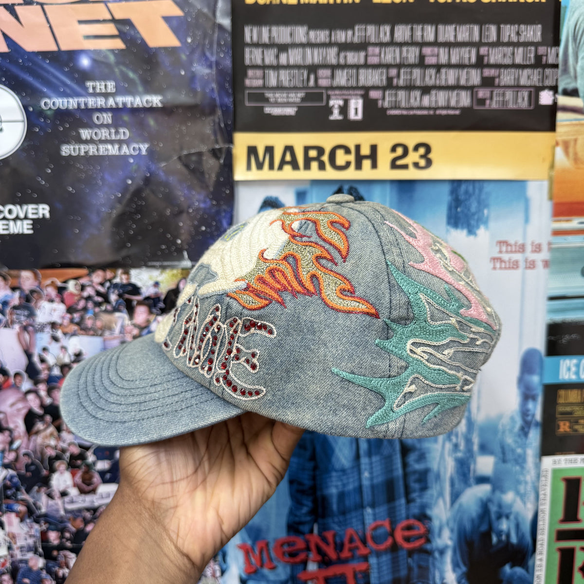 SUPREME SS26 WFST 6 PANEL DENIM CAP