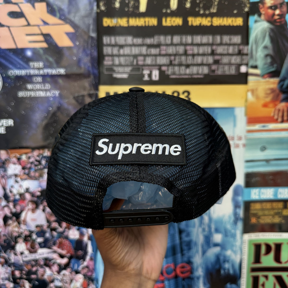SUPREME SS26 VANSON LEATHERS SPIDERMAN MESH BACK 6 PANEL CAP