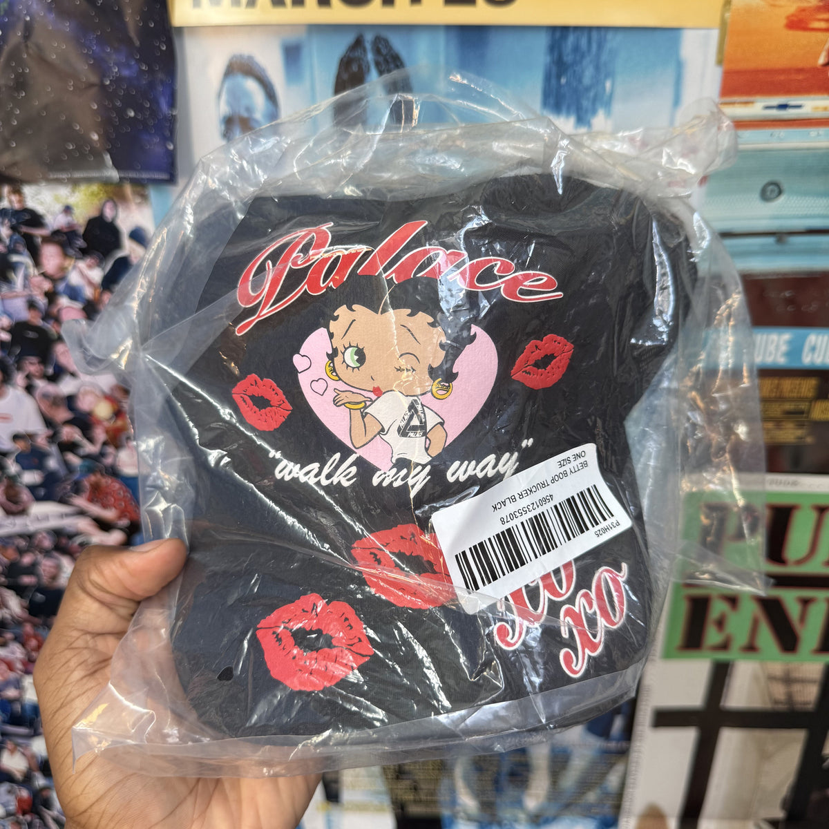 PALACE BETTY BOOP FW26 TRUCKER BLACK CAP