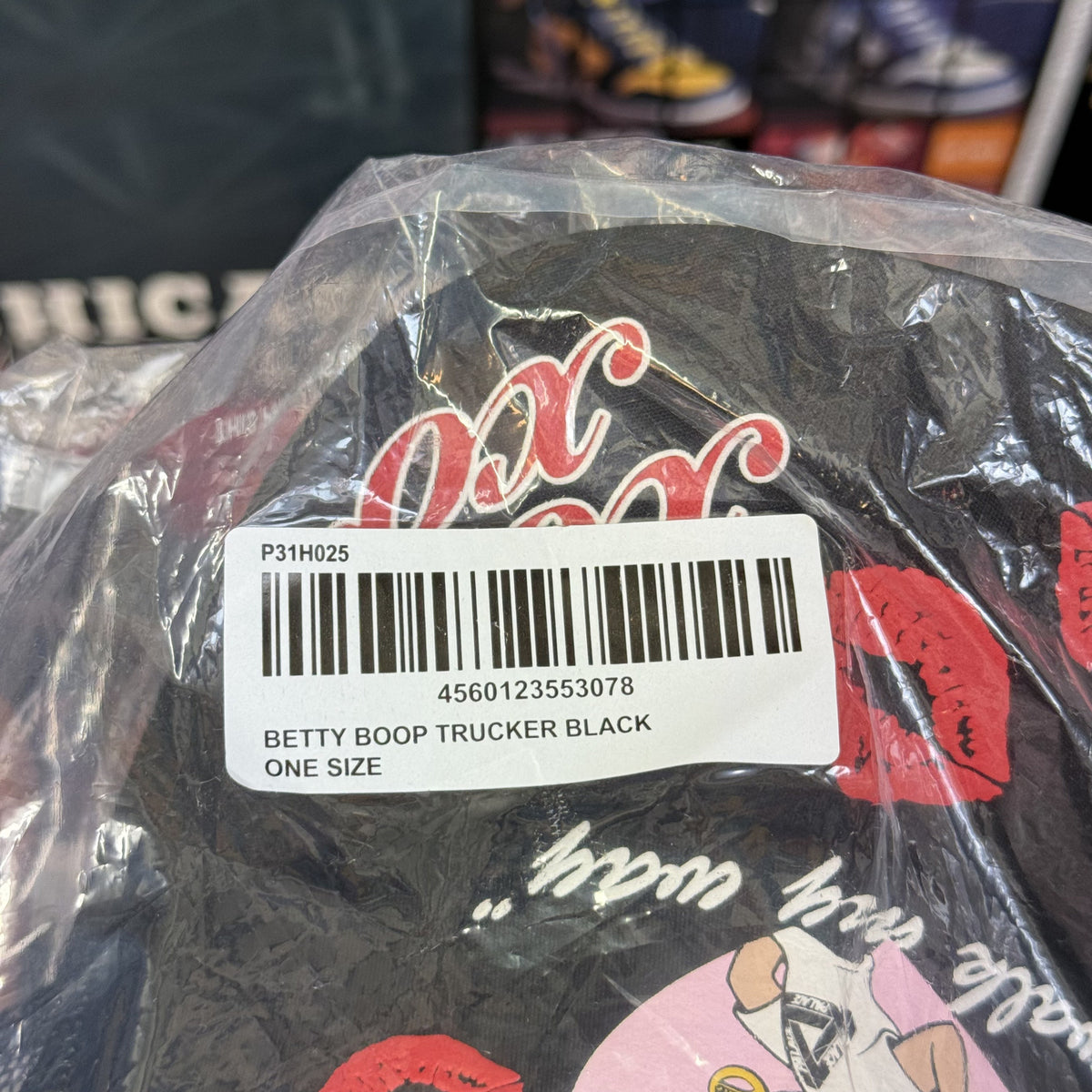 PALACE BETTY BOOP FW26 TRUCKER BLACK CAP