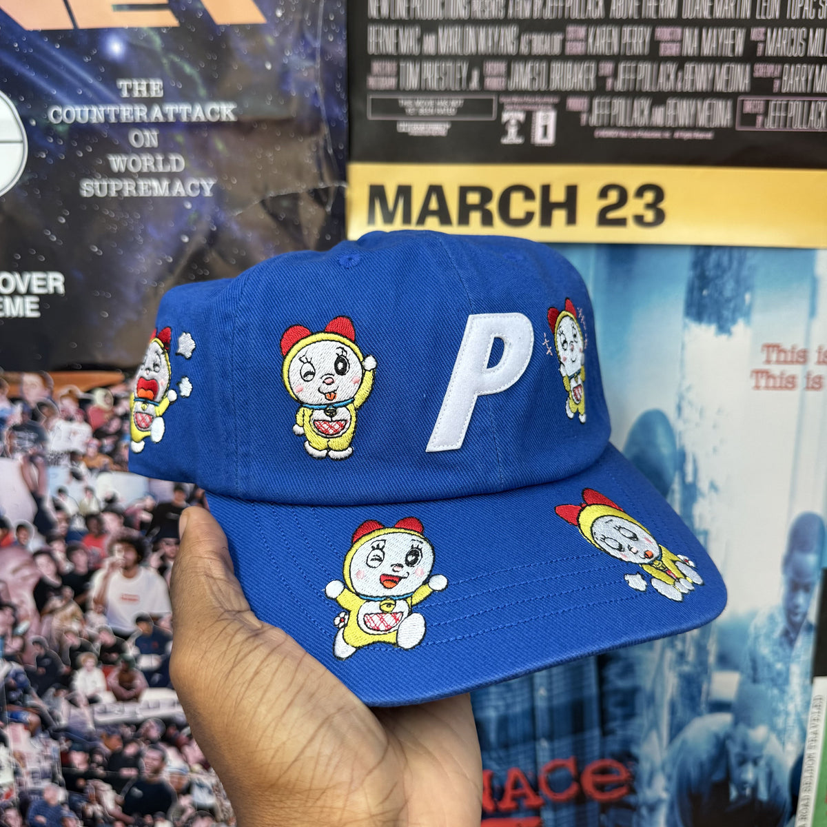 PALACE FW25 DORAEMON BLUE 6 PANEL CAP