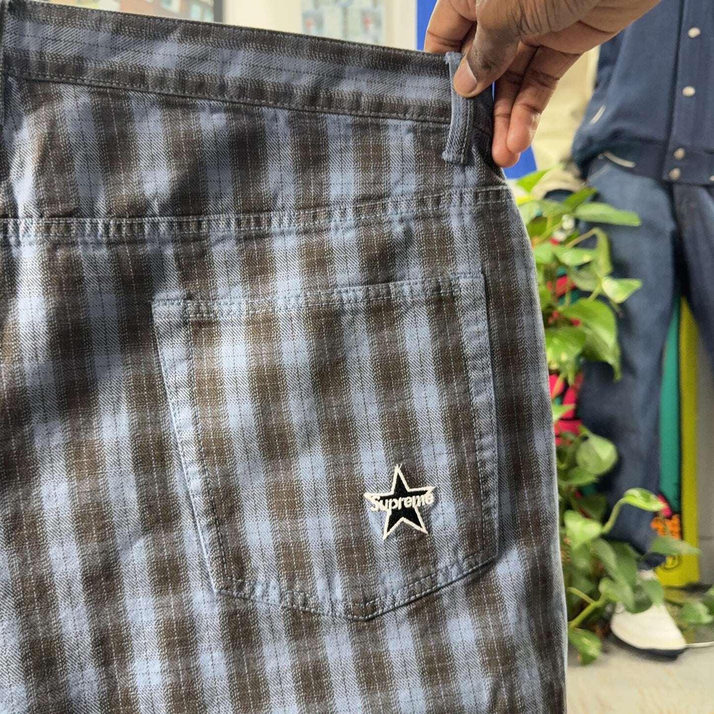 SUPREME SS24 PLAID BAGGY SHORTS