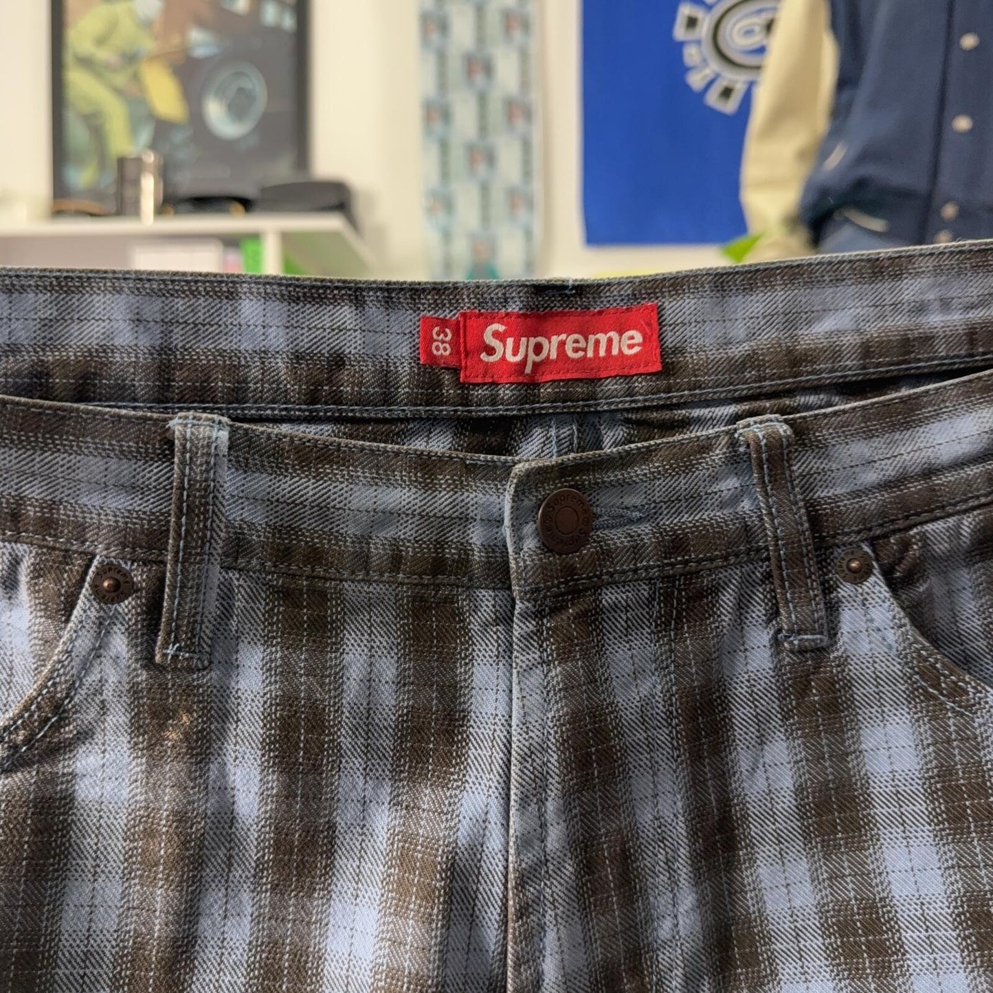 SUPREME SS24 PLAID BAGGY SHORTS