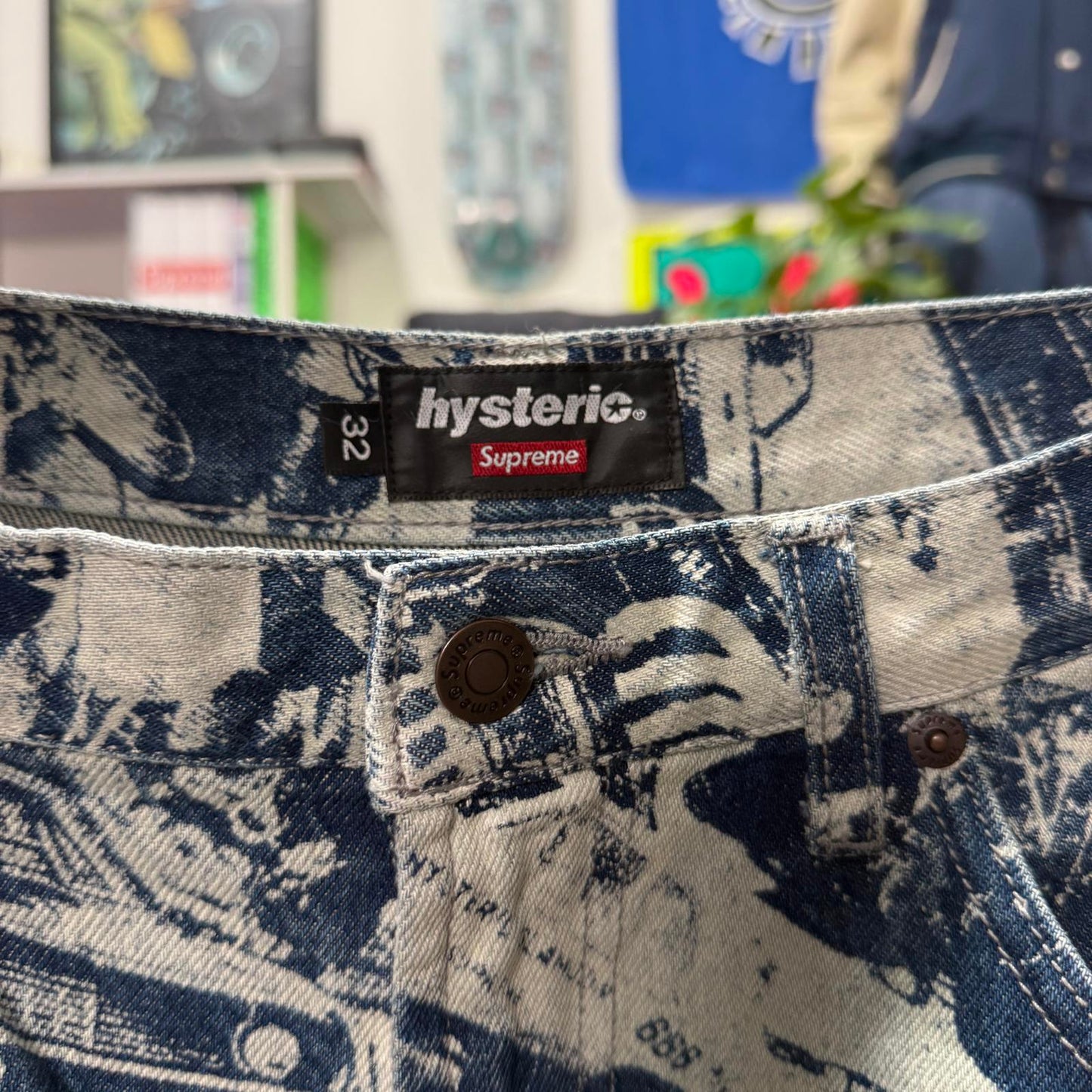 SUPREME HYSTERIC GLAMOUR FW24 CARS BAGGY JEAN