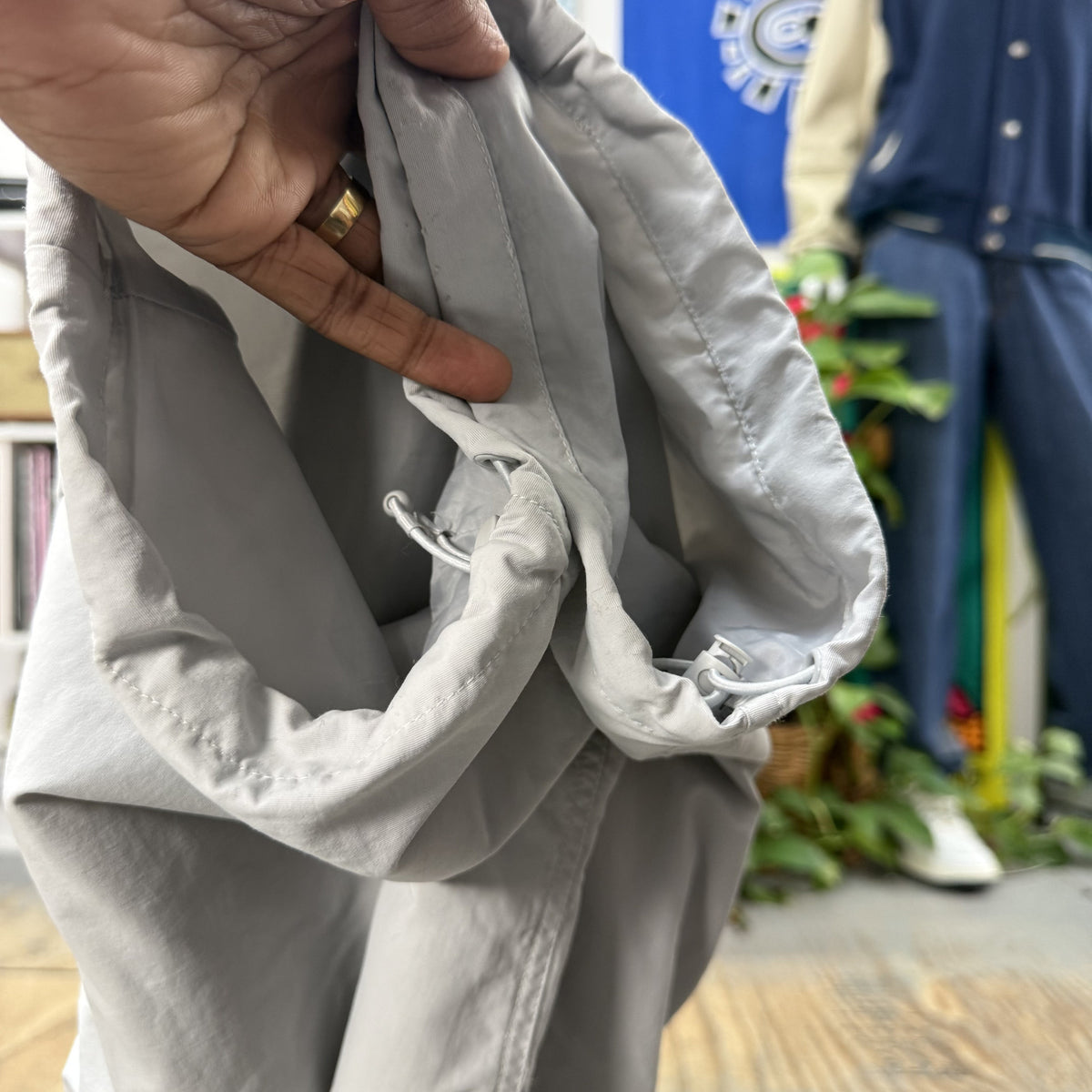SUPREME FW24 GREY SPELLOUT EMBROIDERY TRACK BOTTOMS