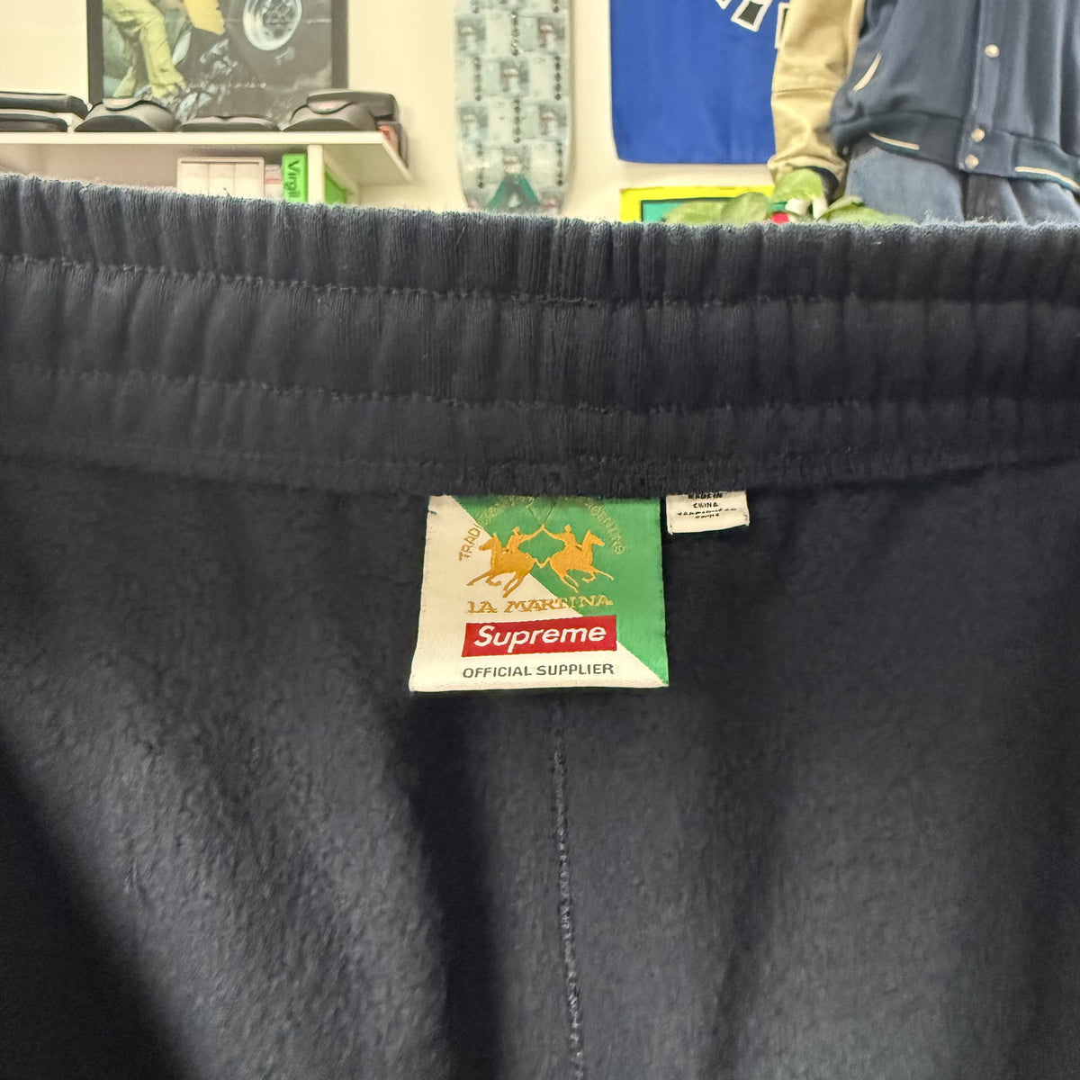 SUPREME X LA MARTINA SS26 NAVY SWEATPANTS