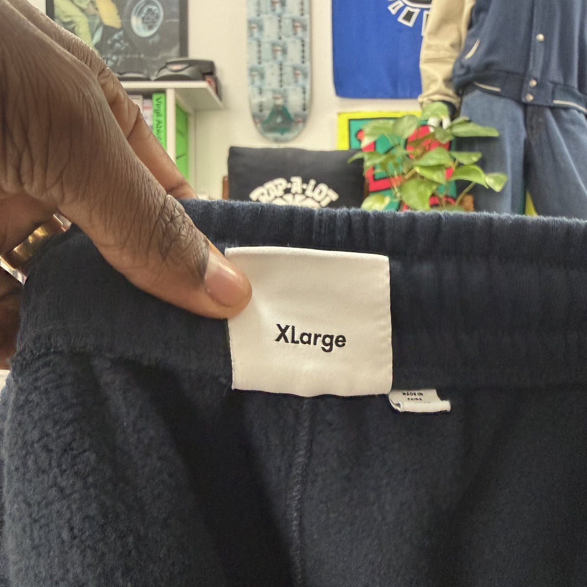 SUPREME X LA MARTINA SS26 NAVY SWEATPANTS