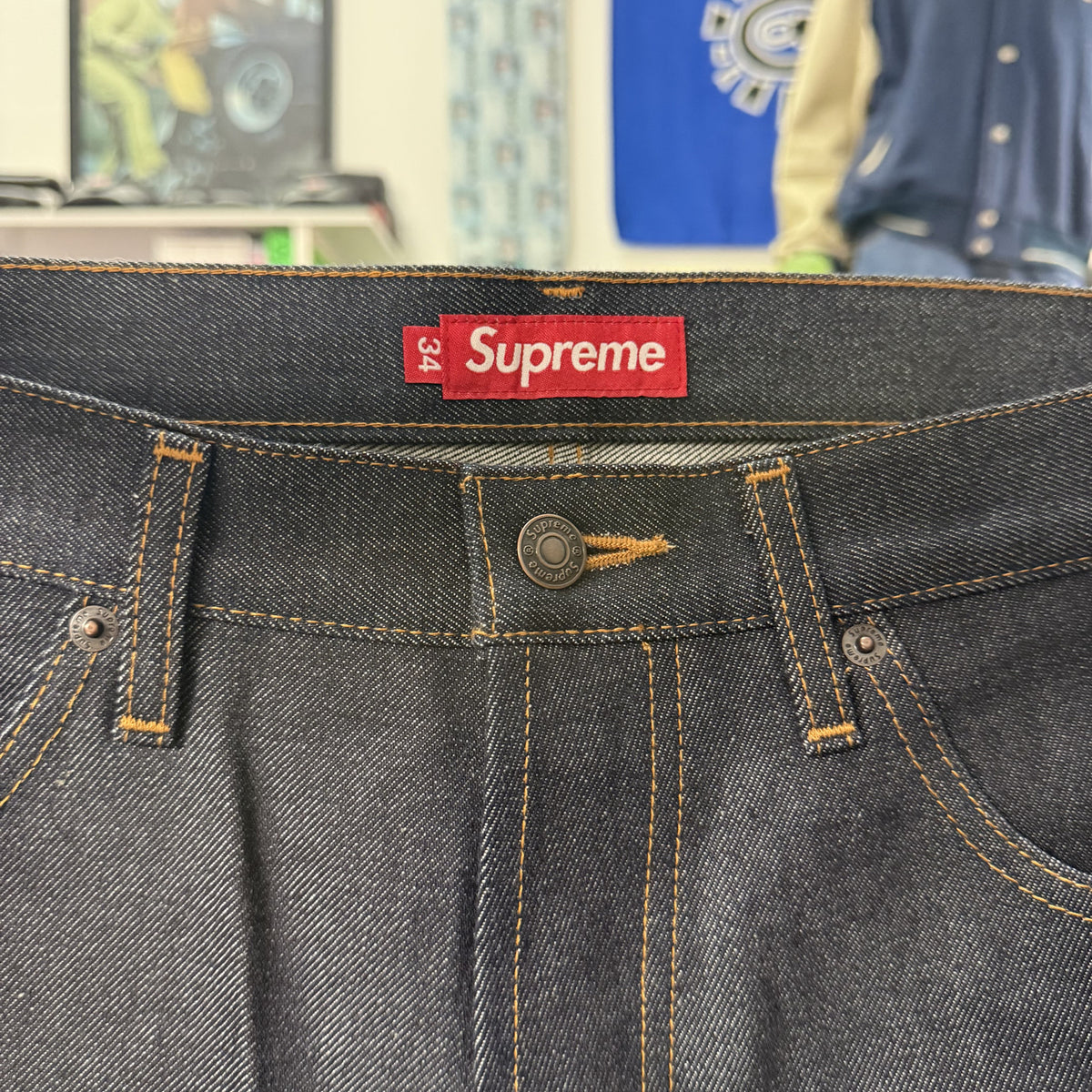 SUPREME FW26 RIGID LOOSE FIT SELVEDGE JEANS