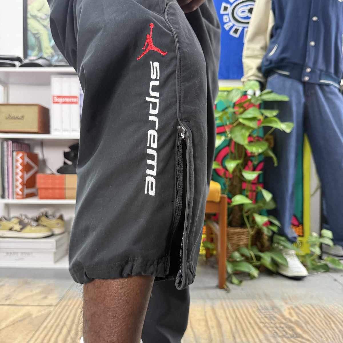SUPREME JORDAN SS26 BLACK TRACK PANTS