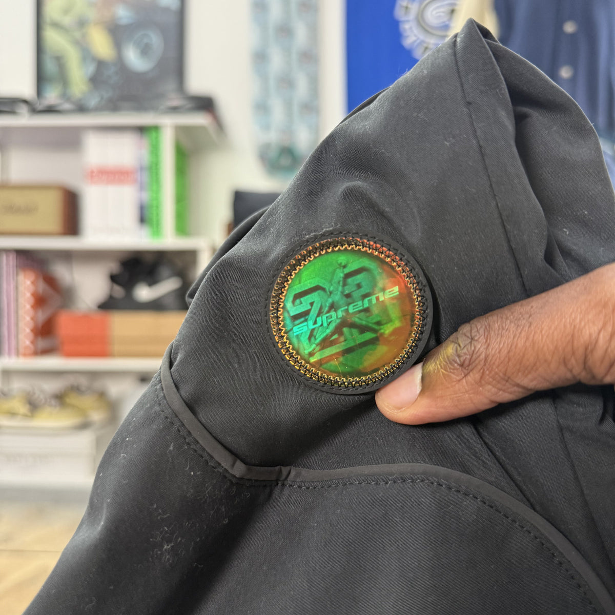 SUPREME JORDAN SS26 BLACK TRACK PANTS