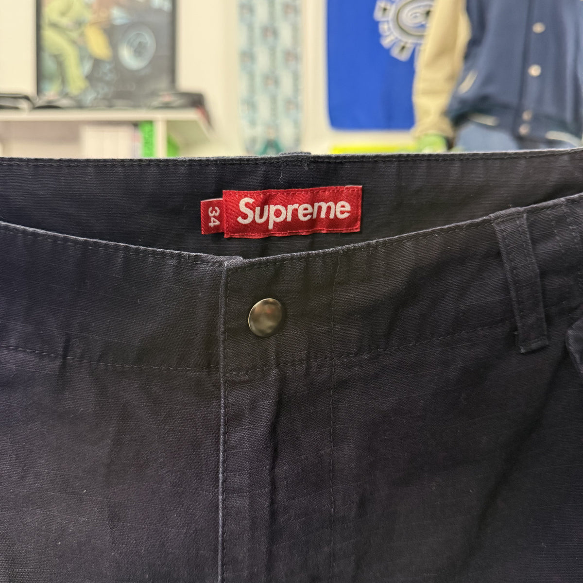 SUPREME SS26 NAVY CARGOS
