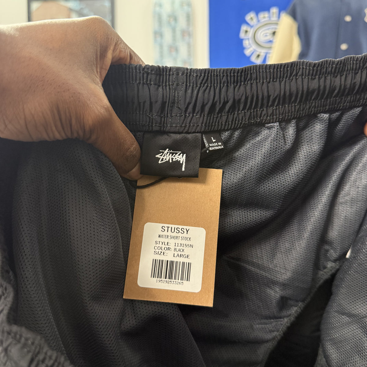 STUSSY BLACK STOCK WATER SHORTS