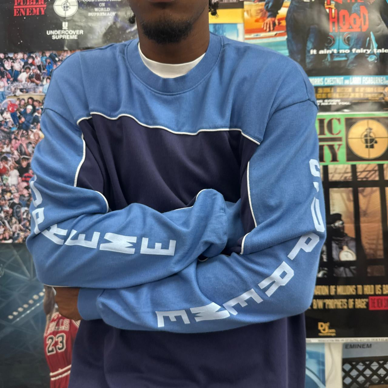 SUPREME SS25 PANELED PIPING LONG SLEEVE TOP