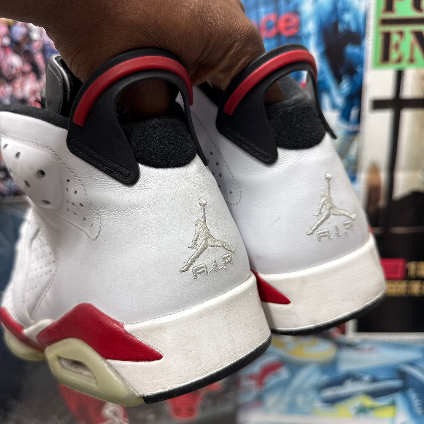 JORDAN 6 2009 BULLS WHITE VARSITY RED