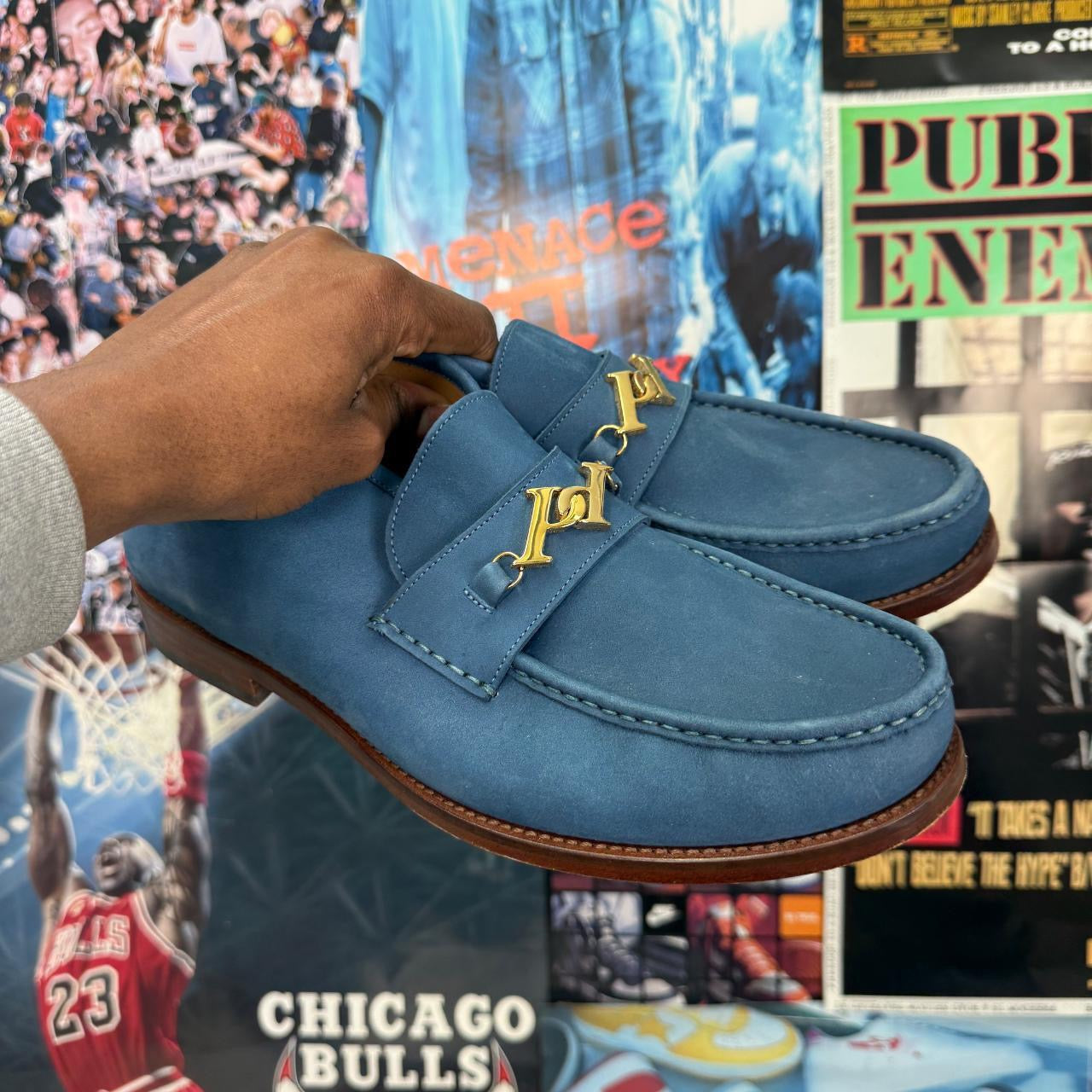 PALACE FW2017 BLUE MID LOAFERS