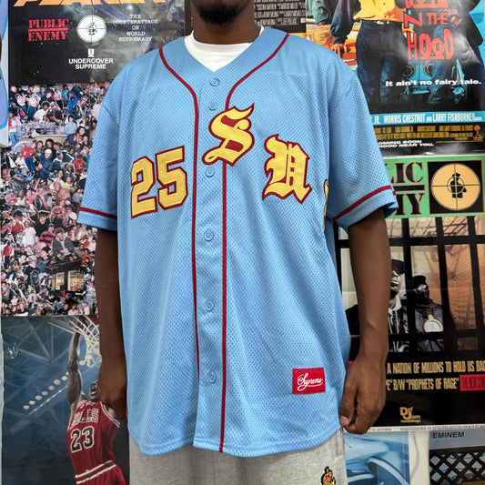 SUPREME SS25 OLD ENGLISH BASEBALL JERSEY