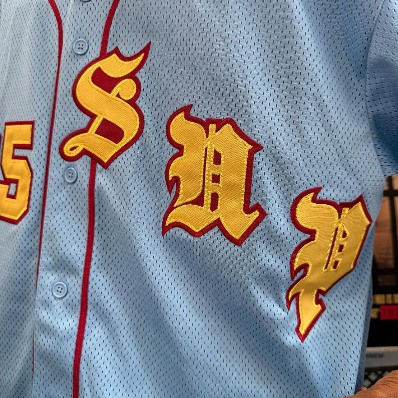 SUPREME SS25 OLD ENGLISH BASEBALL JERSEY