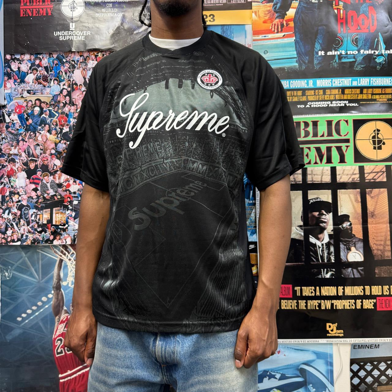 SUPREME SS24 JACQUARD SOCCER FOOTBALL JERSEY