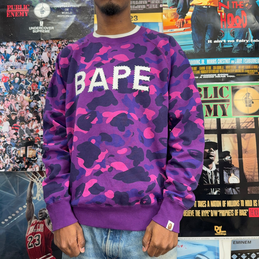 BAPE RHINESTONE CAMO CREWNECK
