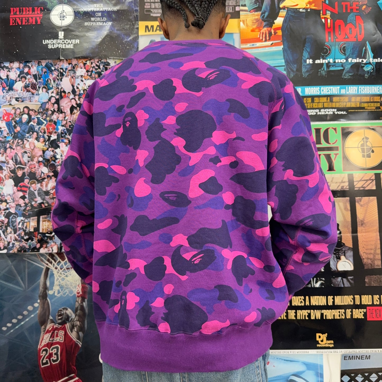 BAPE RHINESTONE CAMO CREWNECK