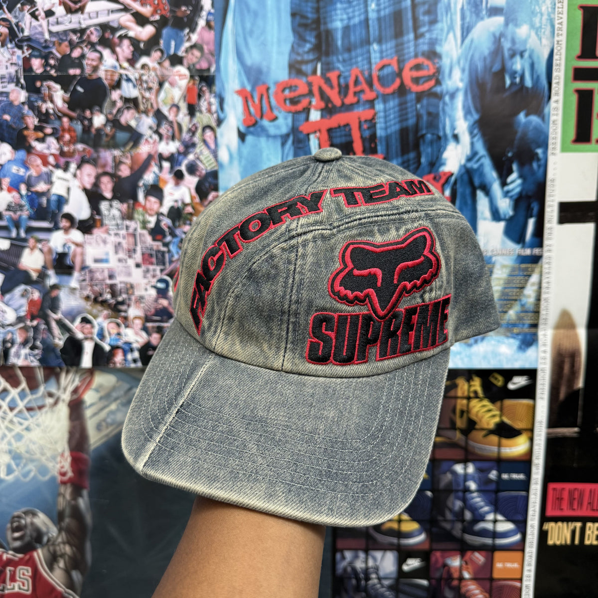 SUPREME FOX RACING DENIM CAP