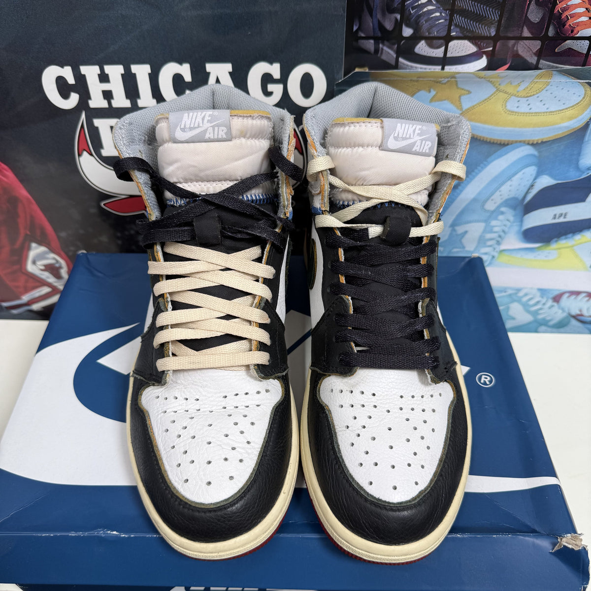 JORDAN 1 UNION BLACK TOE