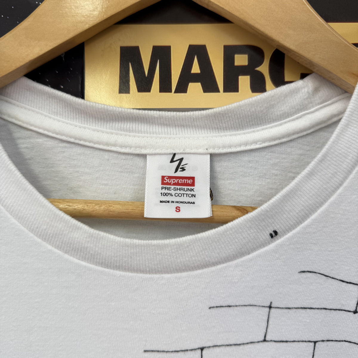 SUPREME Y'S BY YOHJI YAMAMOTO THINKER WHITE TEE
