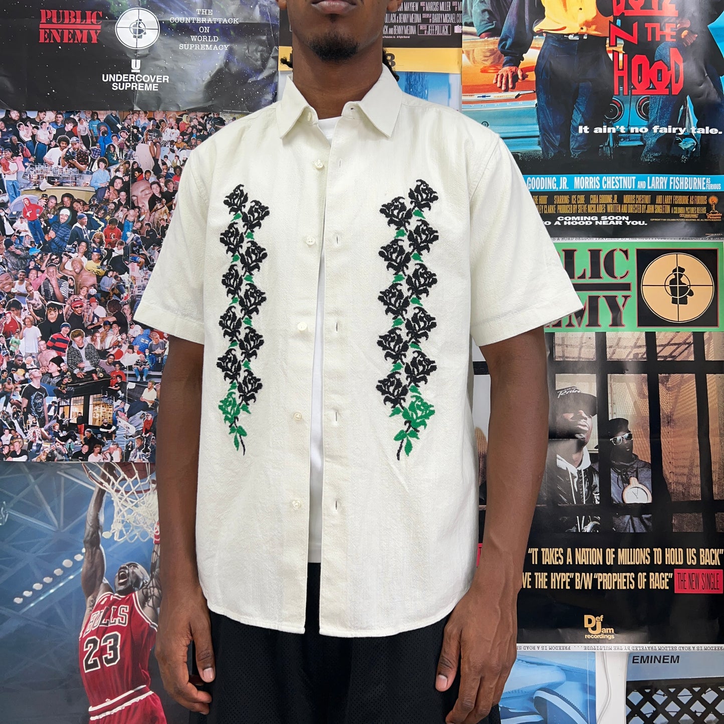 SUPREME SS23 NEEDLEPOINT SHIRT