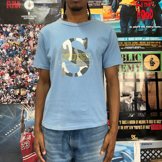 STUSSY 2000s BLUE TEE