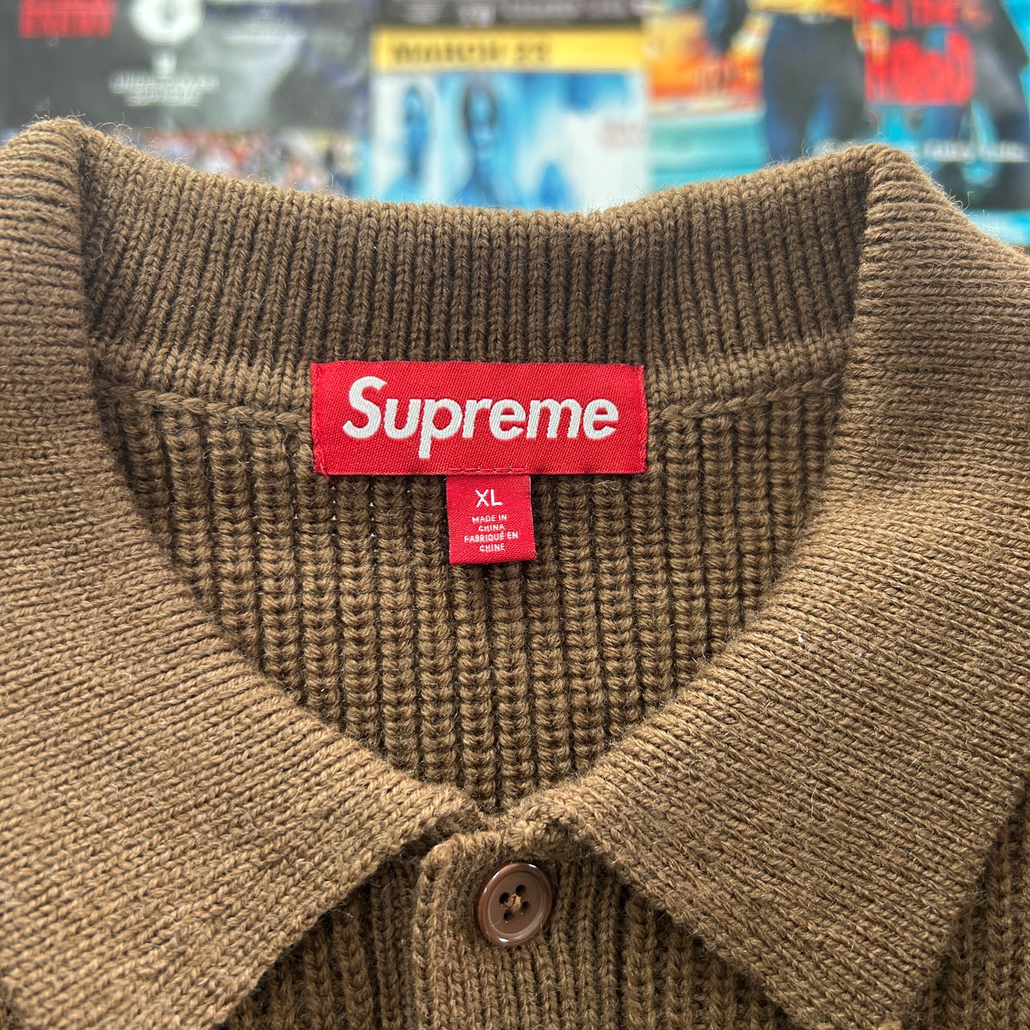 SUPREME FW23 SMALL BOX POLO SWEATER