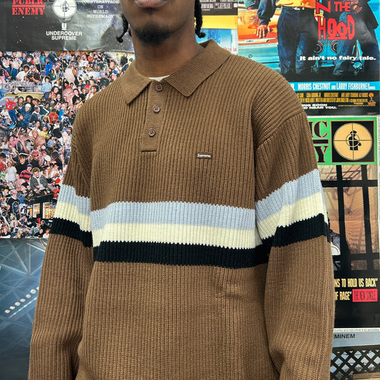 SUPREME FW23 SMALL BOX POLO SWEATER