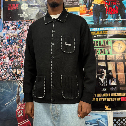 SUPREME SS22 CONTRAST STITCH BUTTON UP KNIT