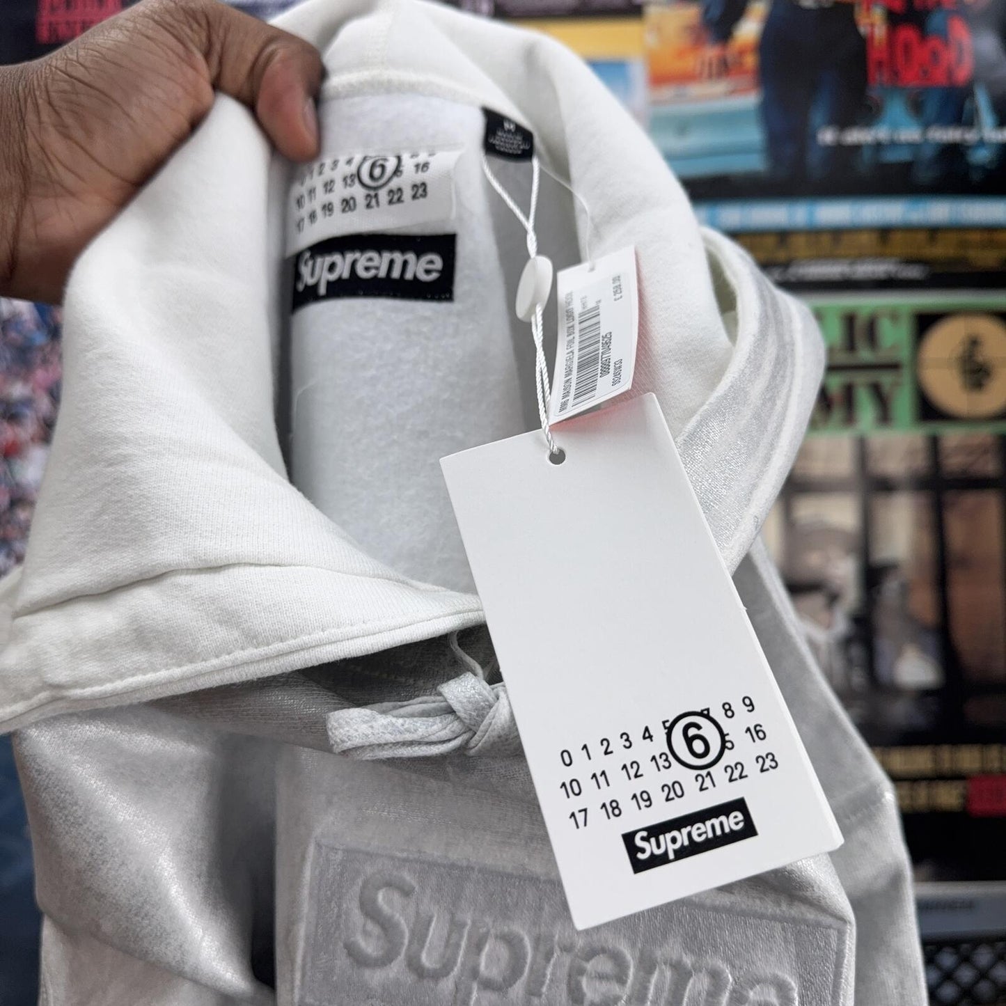 SUPREME SS24 MM6 MAISON MARGIELA FOIL BOX LOGO HOODIE