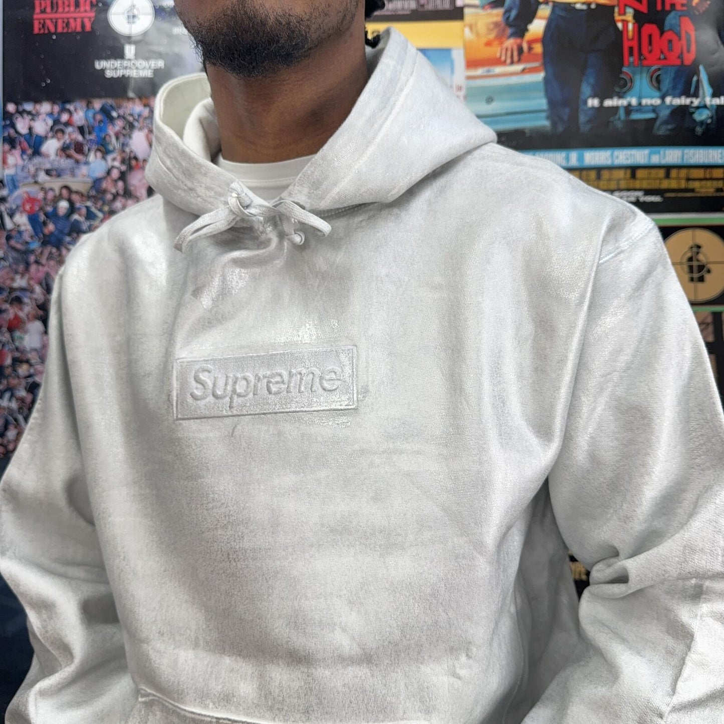 SUPREME SS24 MM6 MAISON MARGIELA FOIL BOX LOGO HOODIE