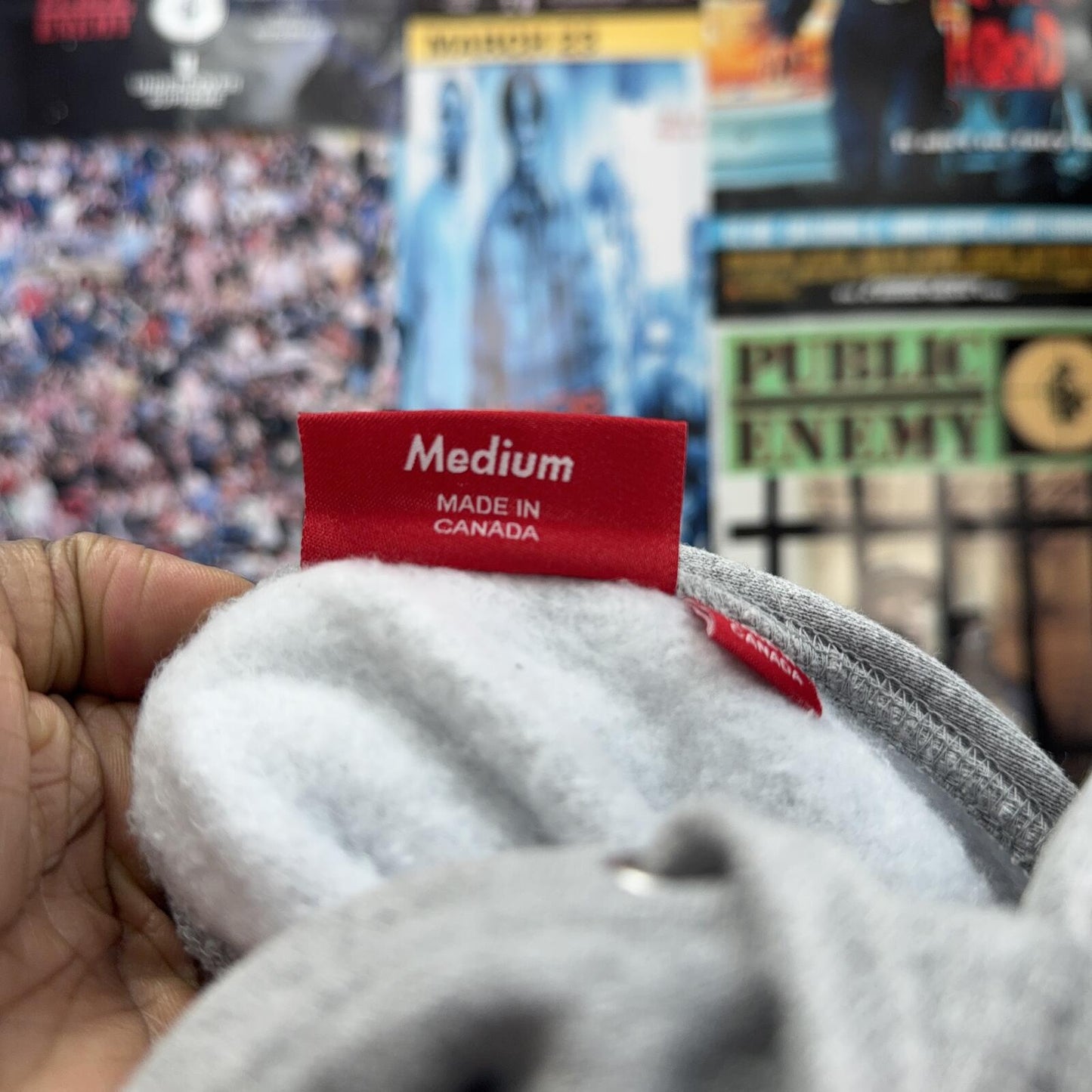 SUPREME FW25 GREY BOX LOGO HOODED SWEATSHIRT