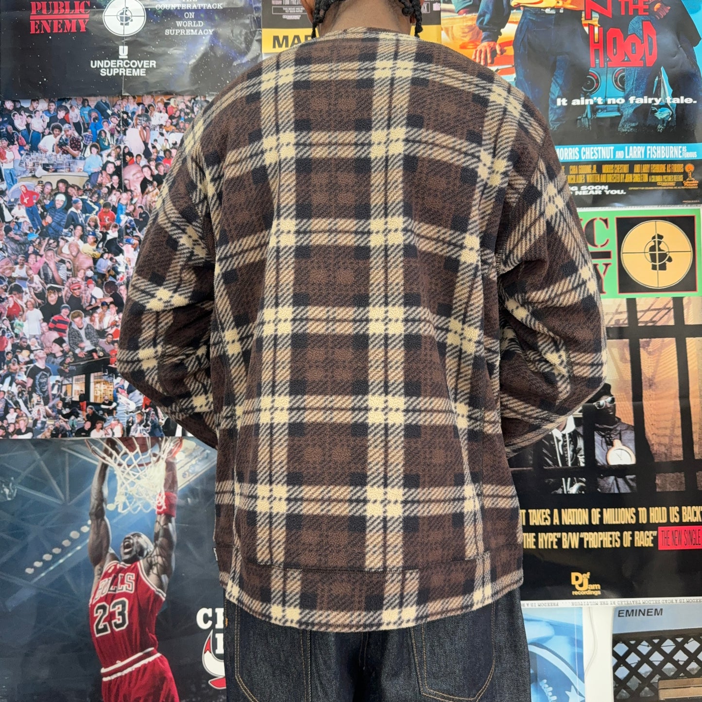 SUPREME EARLY 2000s CHECK FLEECE TOP