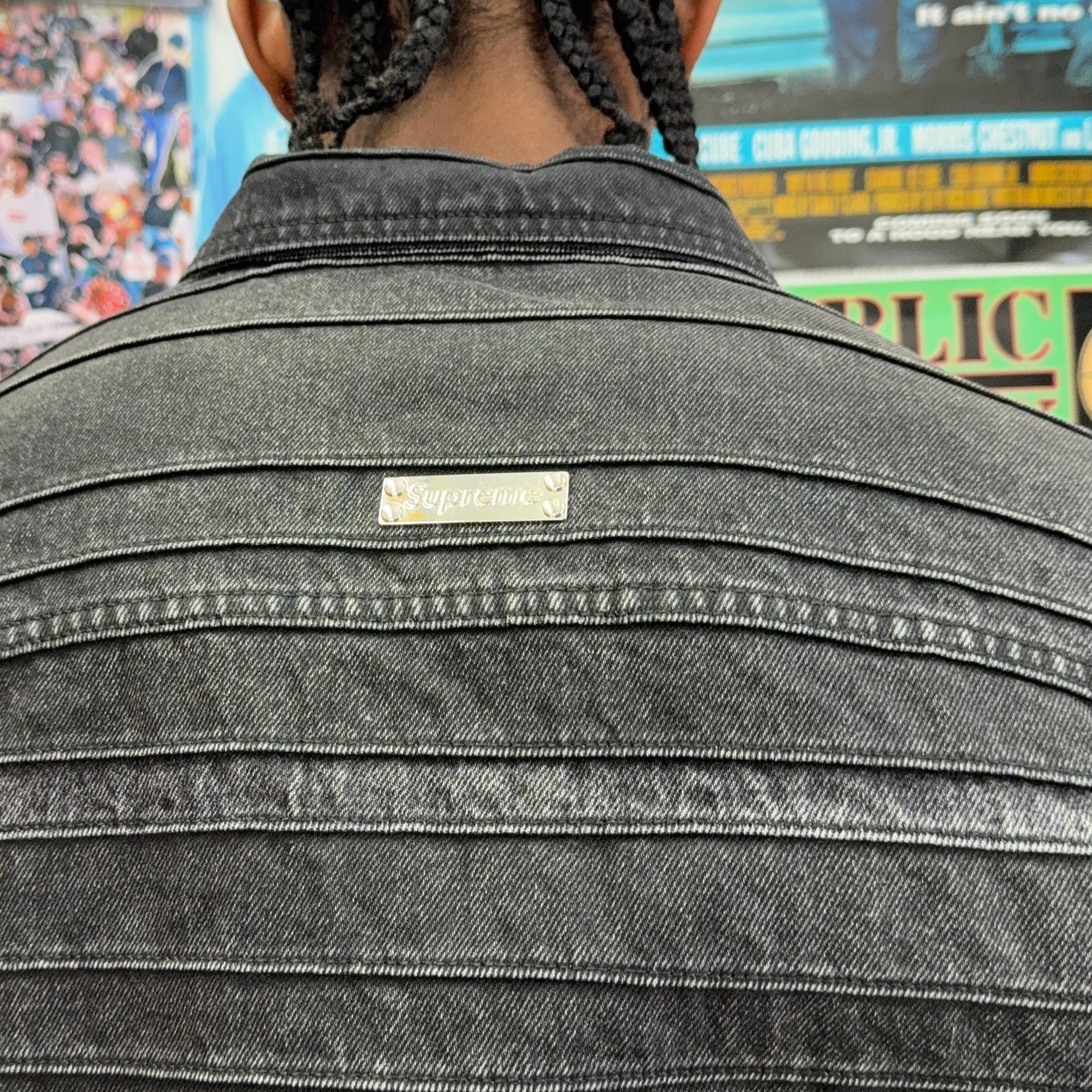 SUPREME FW22 LAYERED DENIM TRUCKER JACKET