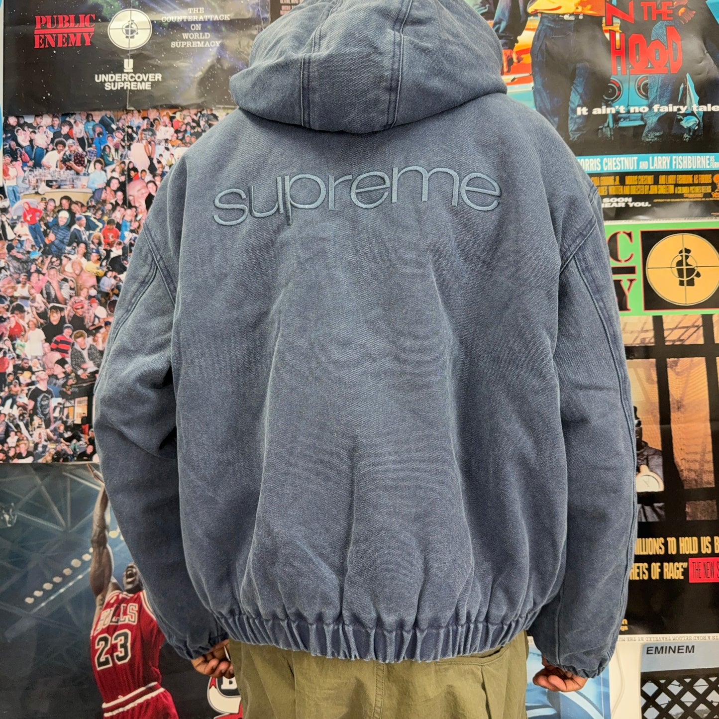 SUPREME FW25 FAUX SHEARLING LINED BOMBER JACKET