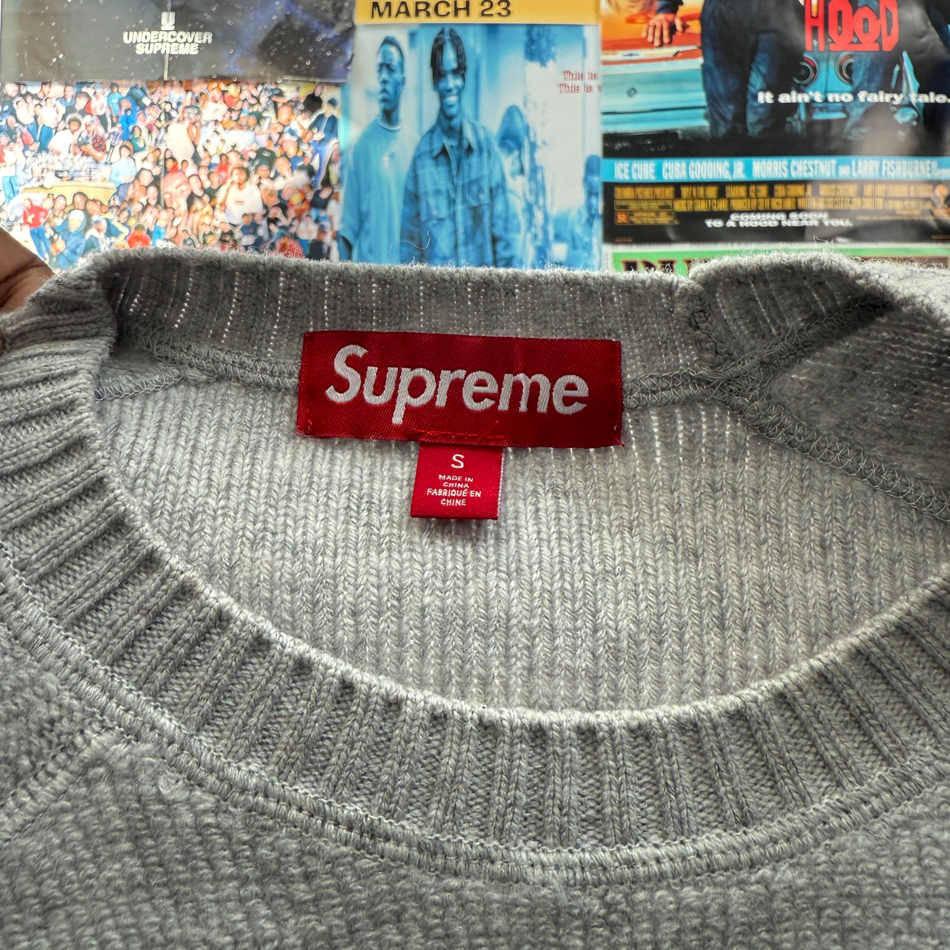 SUPREME GREY SWEATER
