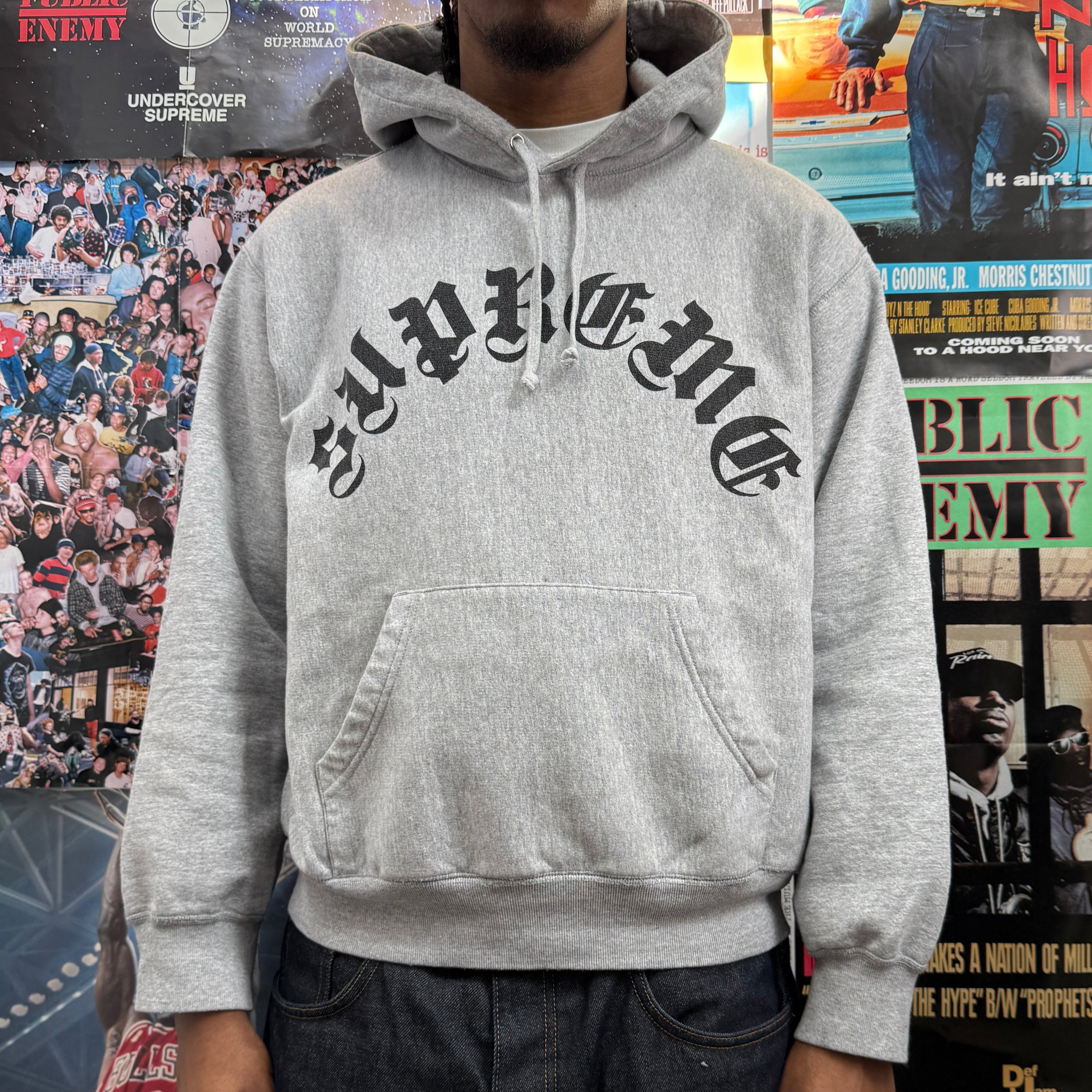 SUPREME GREY HOODIE