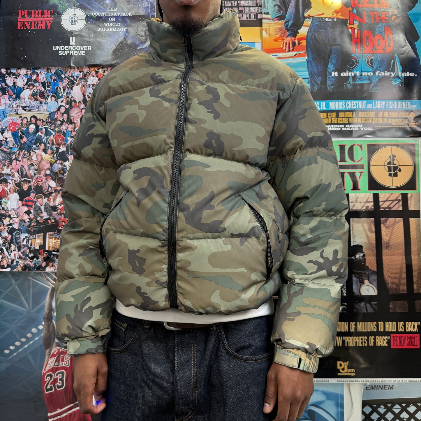 SUPREME FW18 REFLECTIVE CAMO DOWN JACKET