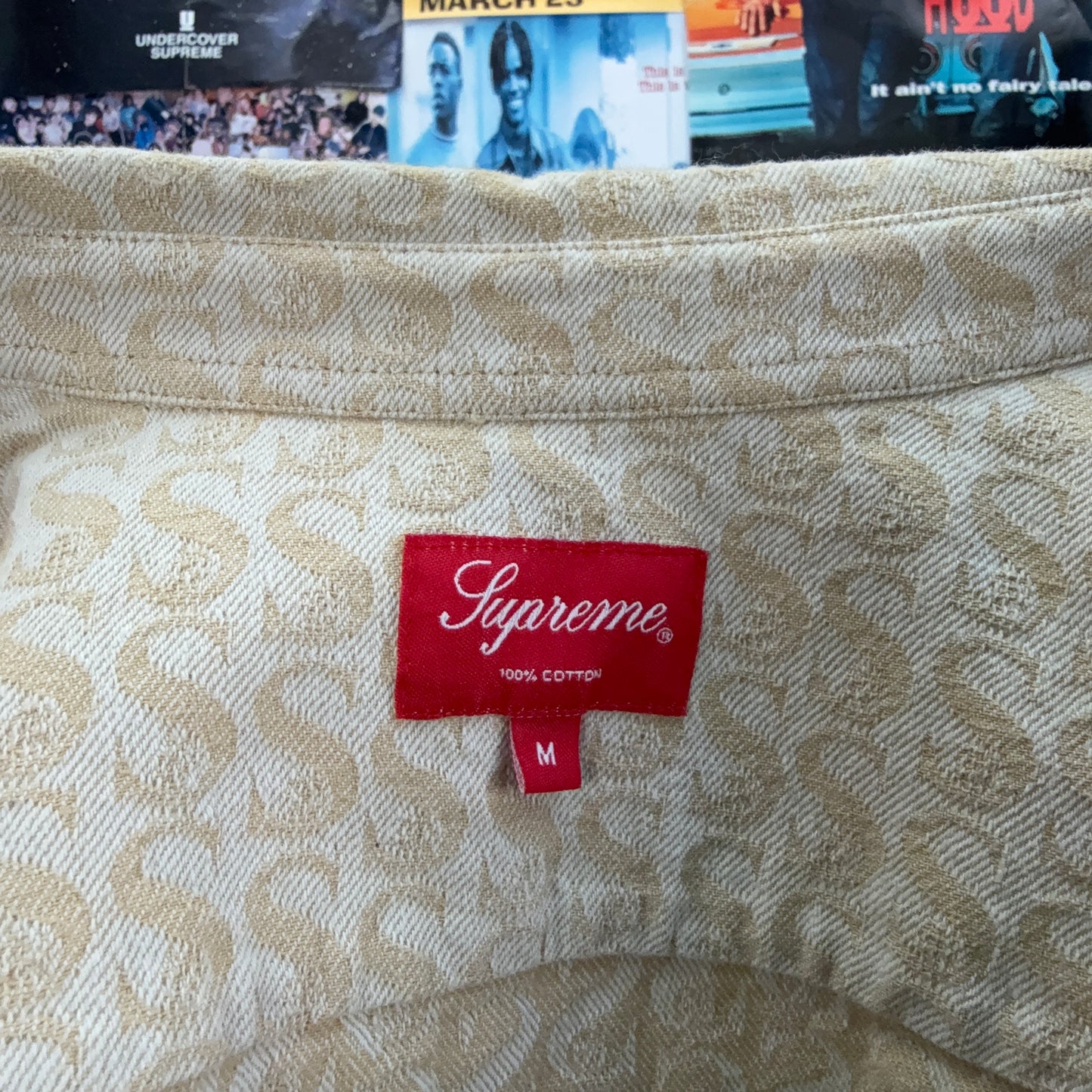 SUPREME FW21 MONOGRAM DENIM SHIRT